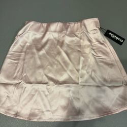 Pink Satin Skirt