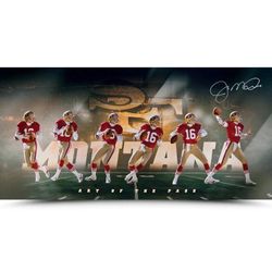 Joe Montana Autographed “Art Of The Pass” Poster 36x15 50/50