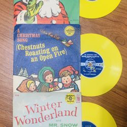 Set Of 3 Antique /Vintage Christmas Little Golden Records. 1950s