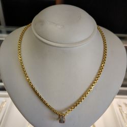 10k  Gold Necklace 16.1 Grams 24 Long Layaway Available 10% Down If You Are Interested Please Ask For Maribel Thank You 