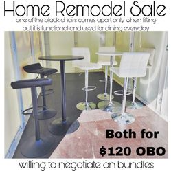 Two Table Tops With Chairs