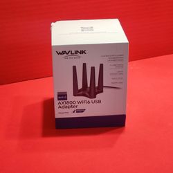 USB WiFi Adapter for Desktop PC, WAVLINK AX1800 WiFi 6 Adapter, Dual Band 2.4GHz/5GHz Wireless Network Adapter with 4x3dBi High Gain Antennas, MU-MIMO