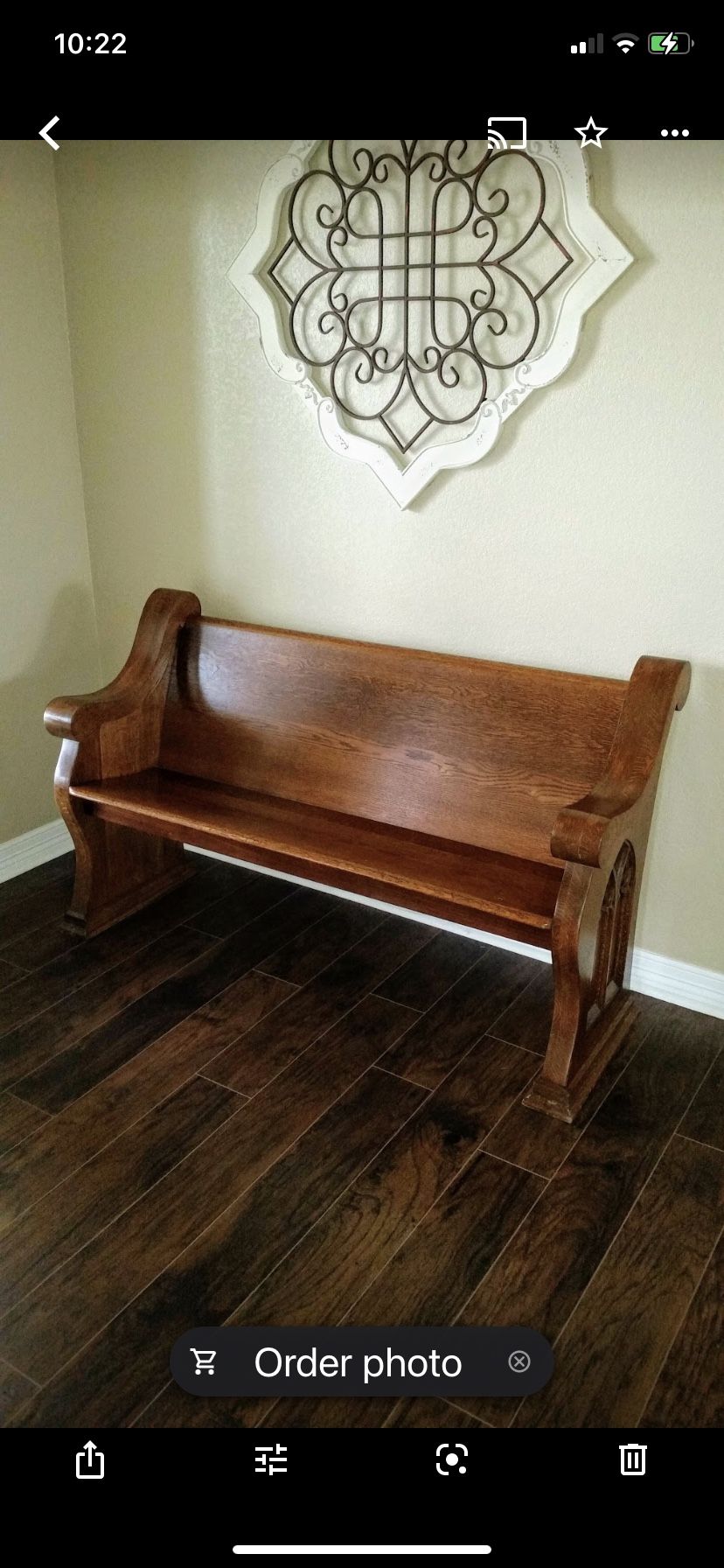 Antique Church Pew