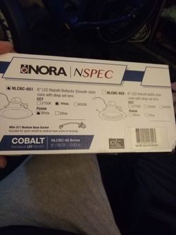 Nora lighting cobolt series 6" recessed led retrofit