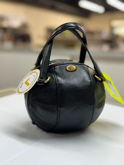 AUTHENTIC GUCCI BLACK LEATHER MINI ROUND TOP HANDLE BAG WITH STRAP – ENTRUPY VERIFIED (USED)