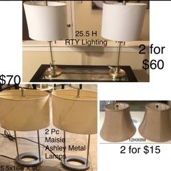 LAMPS & PRICES & DETAILS LISTED ON PHOTO