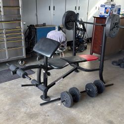Bench press with weights included