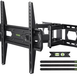 USX MOUNT Full Motion TV Wall Mount for Most 32-70 inch Flat Screen/LED/4K TVs, Swivel/Tilt TV Mount Bracket with Articulating Dual Arms, Max VESA 400