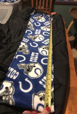 Colts scarf. Over 6 feet long including tassels. So soft new. 7 in wide