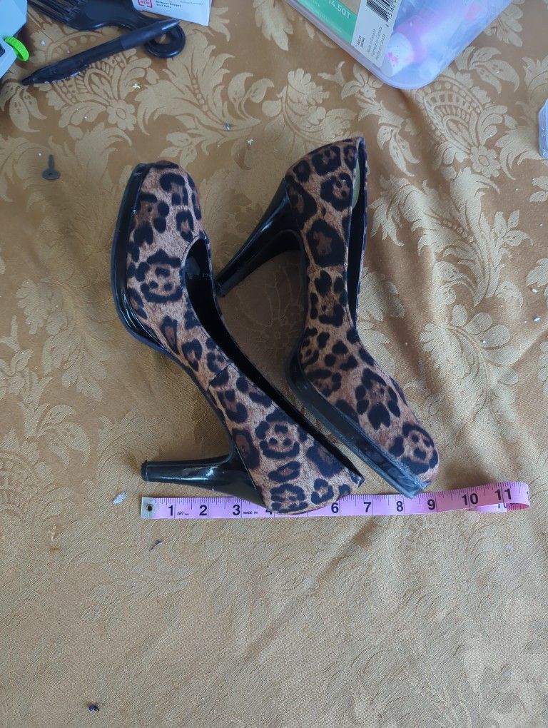 Leopard Print Platform Heel