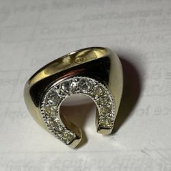 18K EP Men’s Horseshoe Ring Size 10