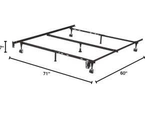 Heavy Duty Metal Queen Size Bed Frame with Center Support Legs