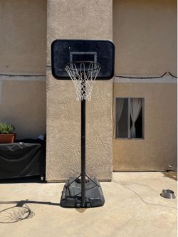 Basketball with net and ball