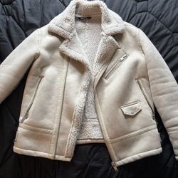 Expensive Zara, White/Beige Jacket, XL 