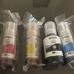 pson T502 Black/Cyan/Magenta/Yellow Ultra High Yield Ink Cartridge Refill, 4/Pack