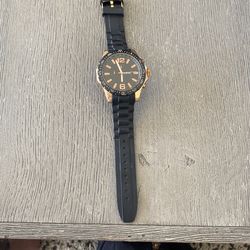 Black And Gold Unlisted Stainless Steel Watch