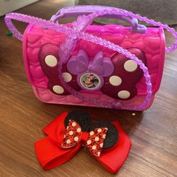 Mini Mouse Bow And Purse 
