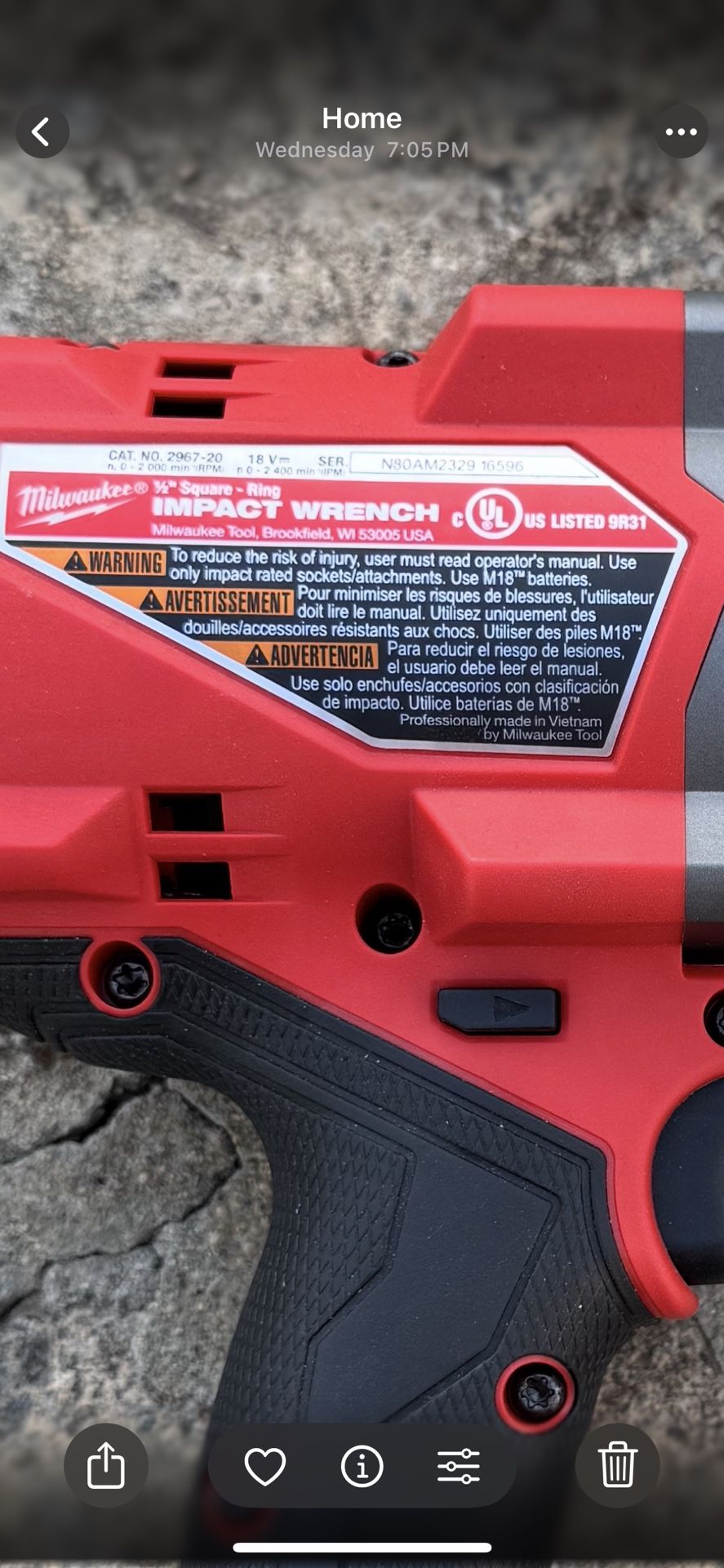 New Milwaukee 1/2 Impact