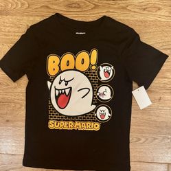 Nintendo Super Mario Boo Youth  Boys Size 8. Video Game T-shirt. Brand New With Tag.