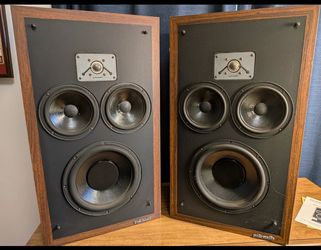 Polk Monitor 10a Speakers With Peerless Tweeters Vintage