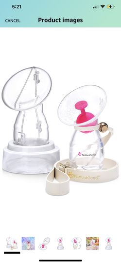 Brand new NatureBond Silicone Breastfeeding Manual Breast Pump Milk Saver Suction. New 2020 All-in-1 with Pump Capsule, Pump Stand, Pump Strap, Stopp