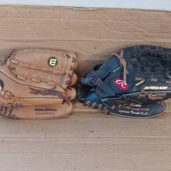 Wilson A800 XLC & Rawlings Renegade RS125 RRT Baseball Gloves