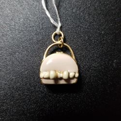 14k Yellow Gold Womens/girls Purse Pendant 