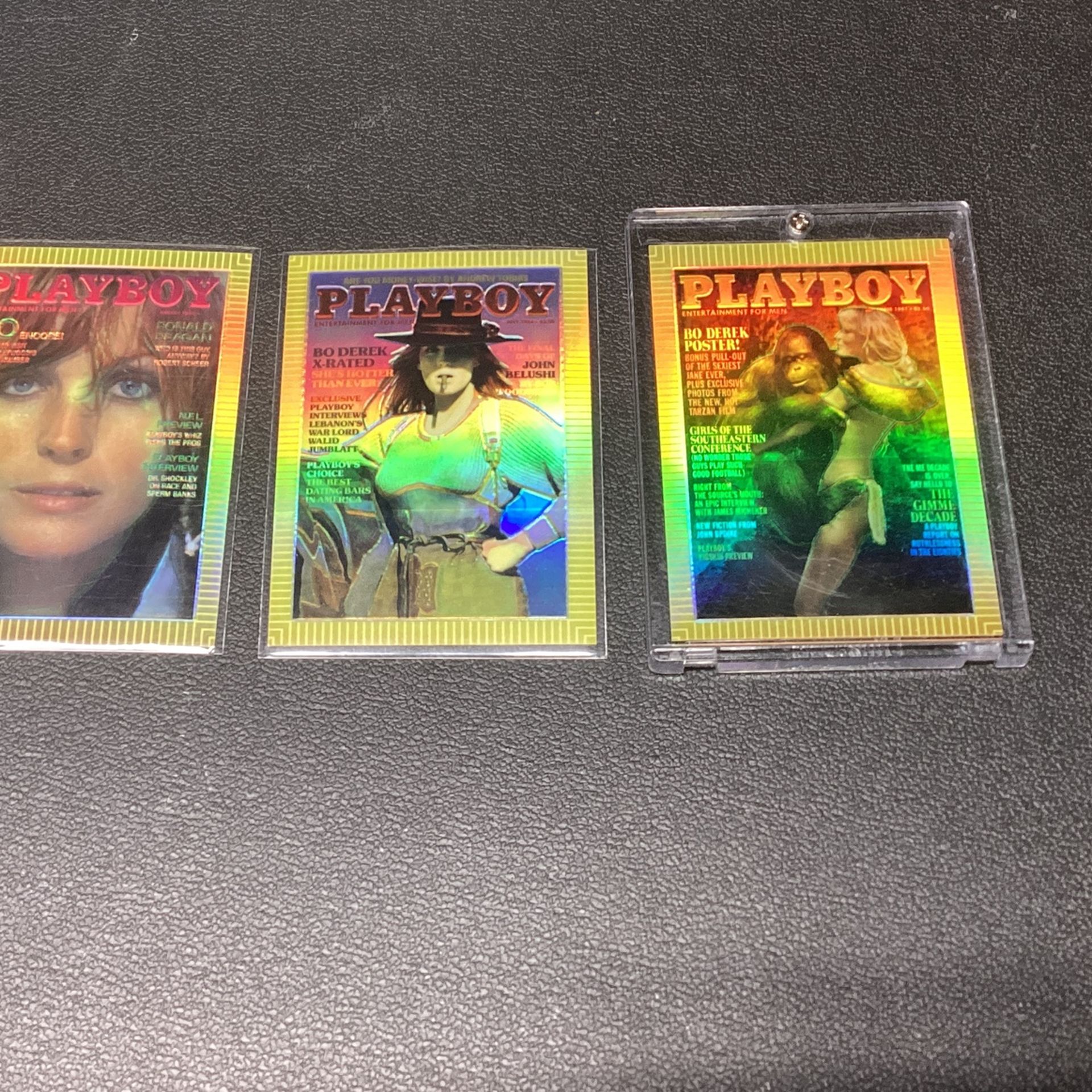 Rare Set Of Bo Derek Playboy Chromium Cover Celebrity Refractor Cards