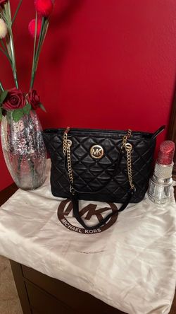 Michael Kors Quilted Black Leather Tote Bag