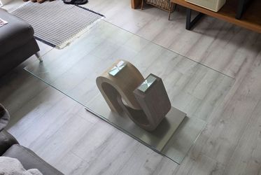 Contemporary Glass Top Coffee Table
