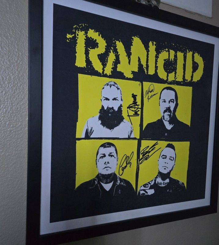 Rancid Full Band Auto Original Print Autographed JSA Certified.