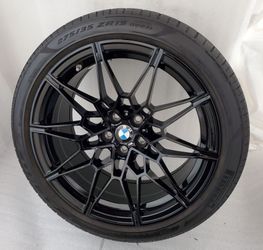 Set 4 Fresh Take Offs G80 BMW M3 M4 Competition Black Wheels Rims Tires