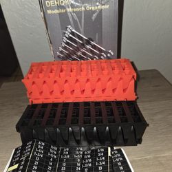 MAGNETIC Modular Wrench Organizers for Tool Drawers - Wrench Rack with Metric & SAE Labels, Perfect Tool Storage Holder.