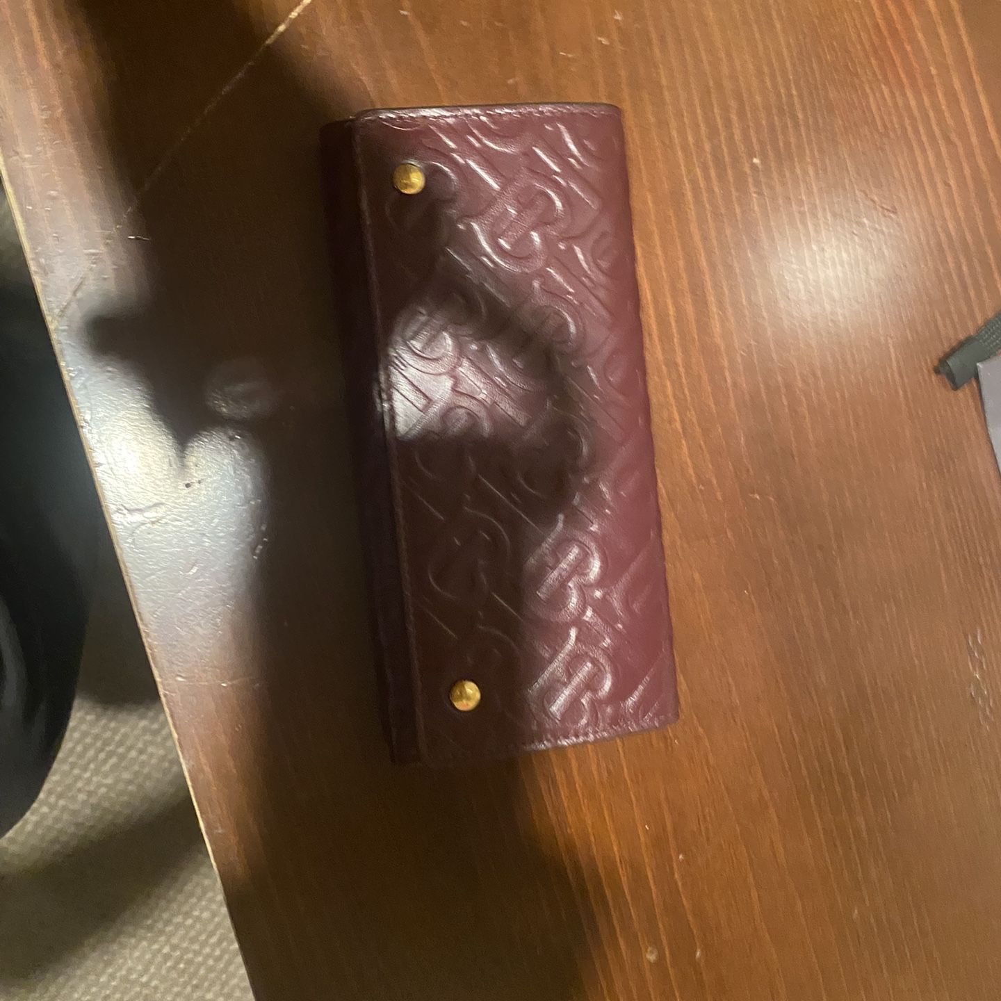 Women's Velvet Red Burberry Wallet