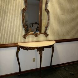 Elegant mirror and Consul Table 