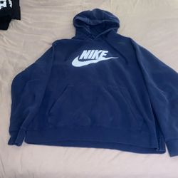 NIKE NAVY BLUE HOODIE MENS SIZE XXL