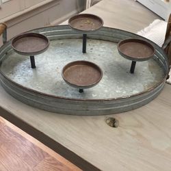 Galvanized Candle 