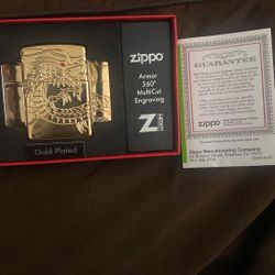 Armor Asian Dragon 360 Degree Gold Plate Lighter