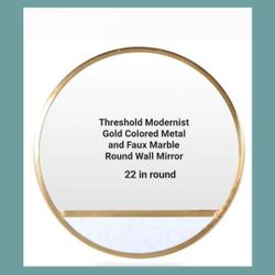 New Threshold 22" Round Modern Mirror 
