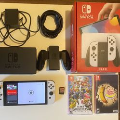 Switch OLED With Three Games