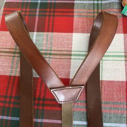 Genuine Leather Suspenders  Xl 