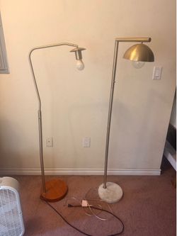 Gold standing lamps- set of 2