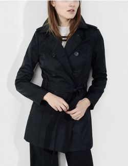 Express Black Trench Coat Size XS 