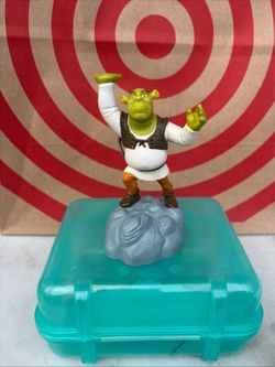 2001 Shrek Burger King Toy Action Figure Keychain Backpack Clip Dream Works