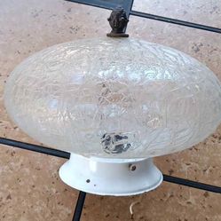 MCM Clear Crackle Ceiling Light