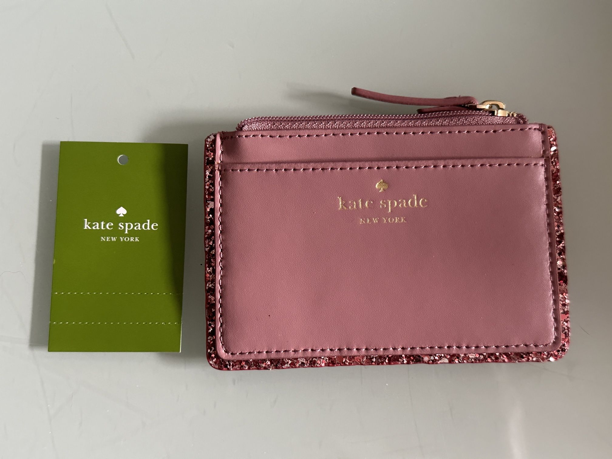 New KATE SPADE Zip Card Holder