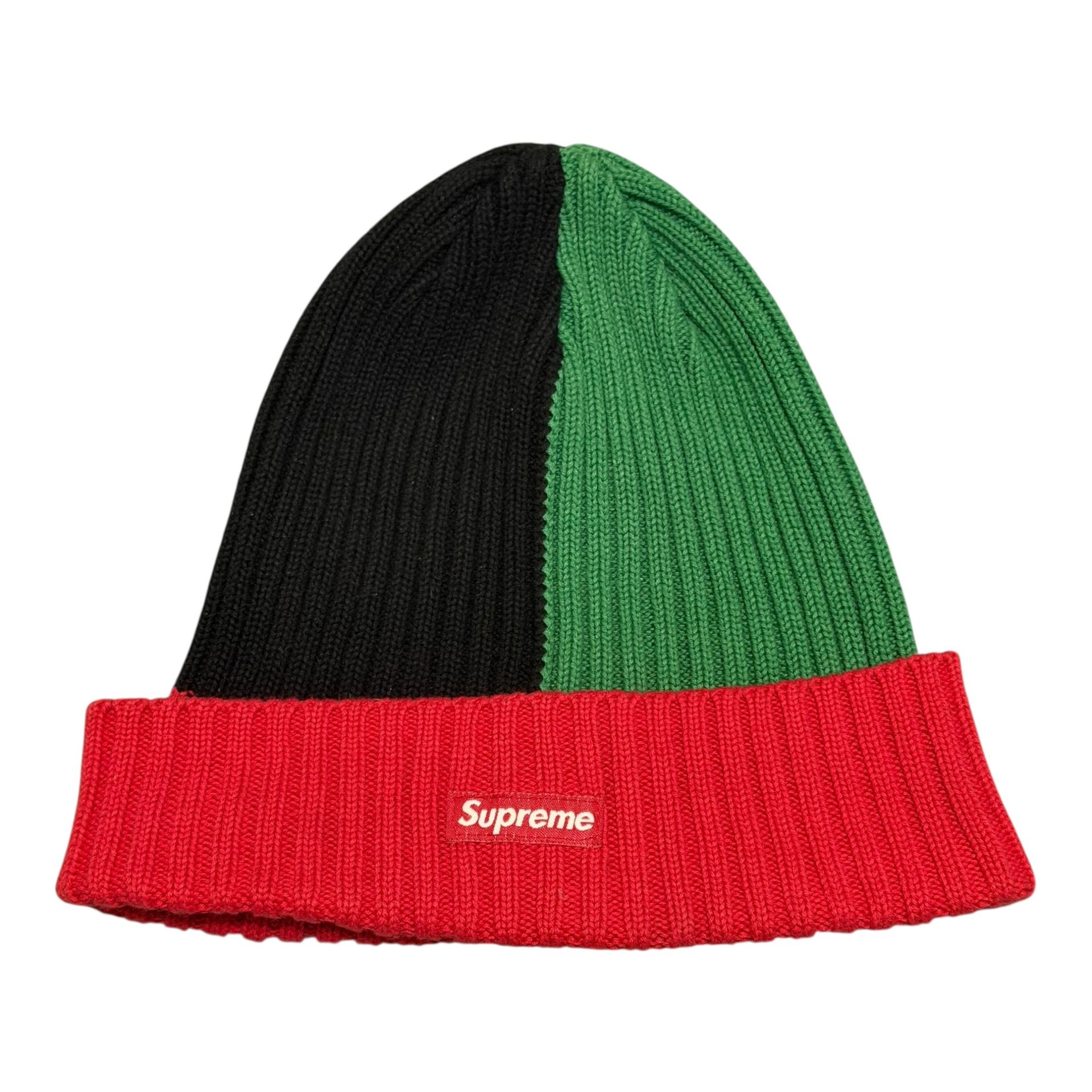 RARE Supreme New York Overdyed Mixed Red Green Black Beanie SS20 One Size Fits All OSFA Skater
