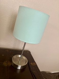 Small Table Lamp with Mint Green Shade