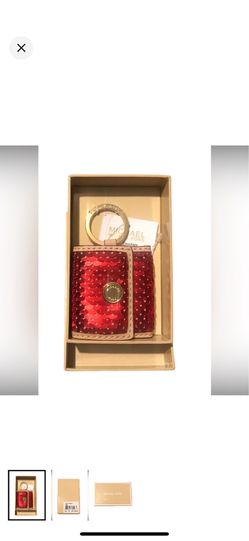 Michael Kors Red Sequins Keychain Photo Fob