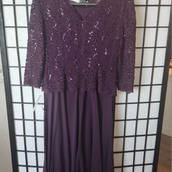 Purple Sequin Formal Dress